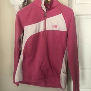 Pink and White Quarter Zip Pullover
